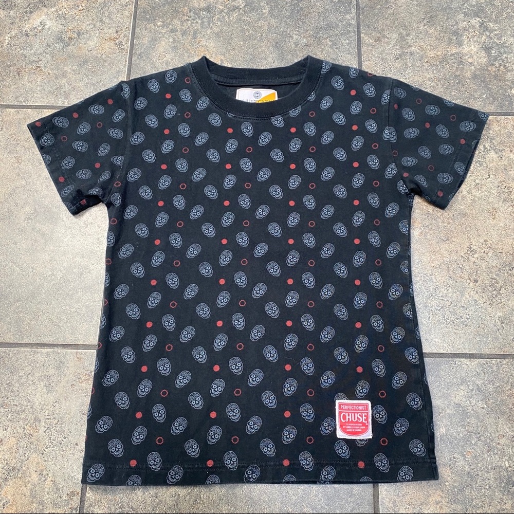 Boys/Kids VTG CHUSE Skulls S/S T-Shirt Size Small